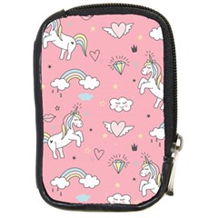 Cute Unicorn Seamless Pattern Compact Camera Leather Case by Apen