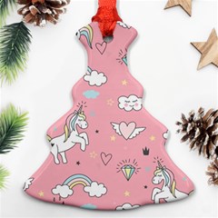 Cute Unicorn Seamless Pattern Ornament (christmas Tree)  by Apen