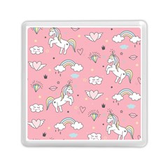 Cute Unicorn Seamless Pattern Memory Card Reader (square) by Apen