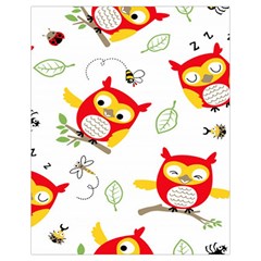 Seamless Pattern Vector Owl Cartoon With Bugs Drawstring Bag (small) by Apen