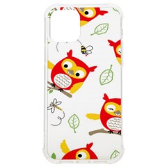 Seamless Pattern Vector Owl Cartoon With Bugs Iphone 12/12 Pro Tpu Uv Print Case by Apen