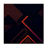 Gradient Geometric Shapes Dark Background Design Tile Coaster Front