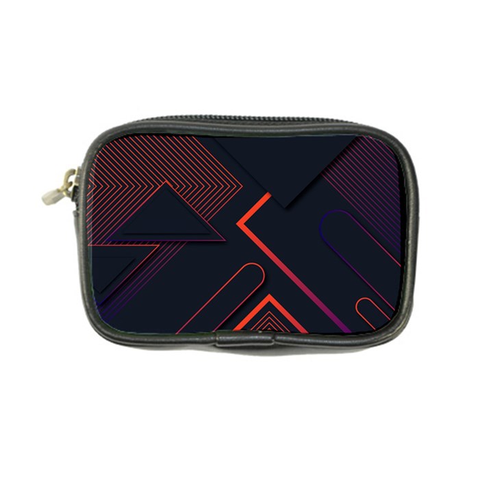 Gradient Geometric Shapes Dark Background Design Coin Purse