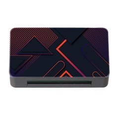 Gradient Geometric Shapes Dark Background Design Memory Card Reader With Cf by Apen