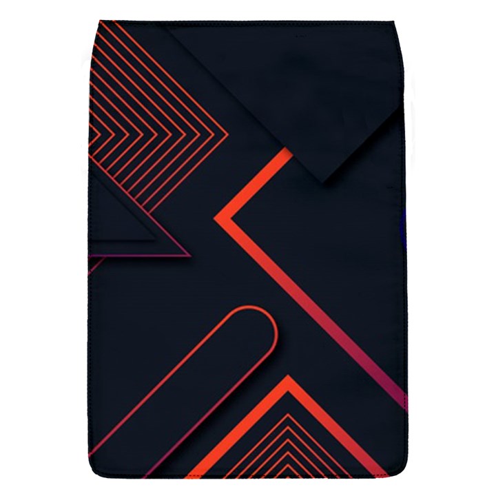 Gradient Geometric Shapes Dark Background Design Removable Flap Cover (S)