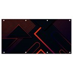 Gradient Geometric Shapes Dark Background Design Banner and Sign 8  x 4  Front