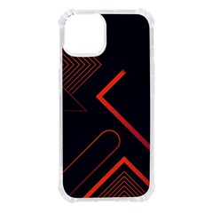 Gradient Geometric Shapes Dark Background Design Iphone 14 Tpu Uv Print Case by Apen