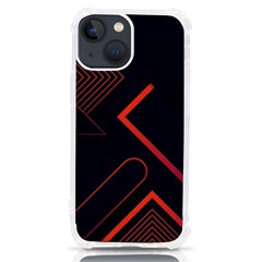 Gradient Geometric Shapes Dark Background Design Iphone 13 Mini Tpu Uv Print Case by Apen