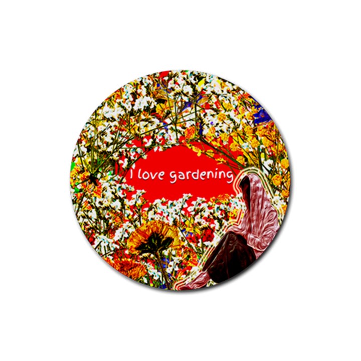 Garden Lover Rubber Coaster (Round)