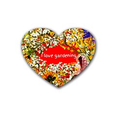 Garden Lover Rubber Coaster (heart) by TShirt44