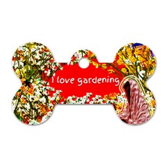 Garden Lover Dog Tag Bone (one Side)