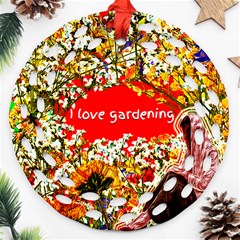 Garden Lover Round Filigree Ornament (two Sides)