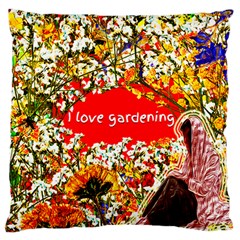 Garden Lover Large Premium Plush Fleece Cushion Case (two Sides) by TShirt44