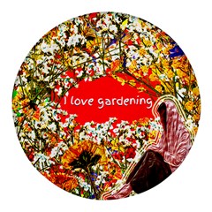 Garden Lover Round Glass Fridge Magnet (4 Pack)