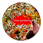 Garden Lover Round Glass Fridge Magnet (4 pack) Front