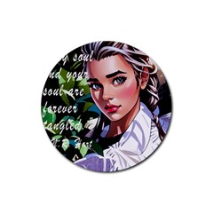 Love Quotes Design Rubber Round Coaster (4 Pack)