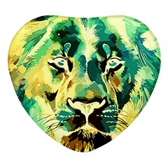 Love The Tiger Heart Glass Fridge Magnet (4 Pack) by TShirt44