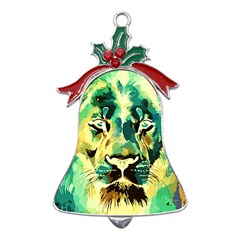 Love The Tiger Metal Holly Leaf Bell Ornament by TShirt44