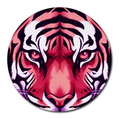 Tiger Design Round Mousepad by TShirt44