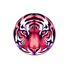 Tiger Design Magnet 3  (round) by TShirt44