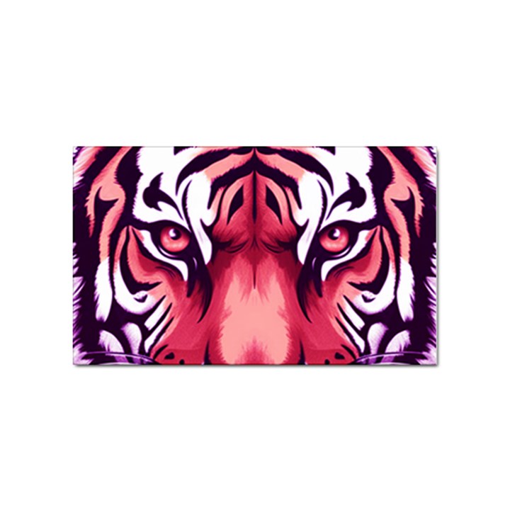 Tiger Design Sticker Rectangular (10 pack)