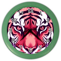 Tiger Design Color Wall Clock