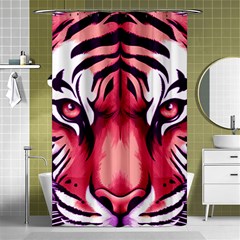 Tiger Design Shower Curtain 48  X 72  (small)  by TShirt44