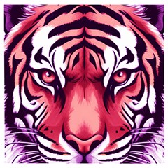 Tiger Design Wooden Puzzle Square by TShirt44