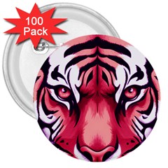 Love The Tiger 3  Buttons (100 Pack)  by TShirt44