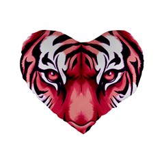 Love The Tiger Standard 16  Premium Heart Shape Cushions by TShirt44