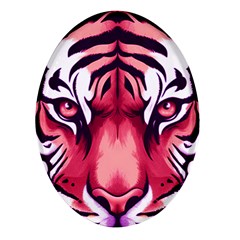 Love The Tiger Oval Glass Fridge Magnet (4 Pack) by TShirt44