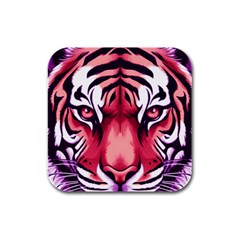 Tiger Design Rubber Square Coaster (4 Pack) by TShirt44