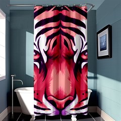 Tiger Design Shower Curtain 36  X 72  (stall) 