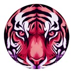 Tiger Design Round Glass Fridge Magnet (4 pack) Front