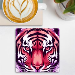 Tiger Design Uv Print Square Tile Coaster  by TShirt44