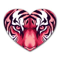 Love The Tiger Heart Mousepad by TShirt44