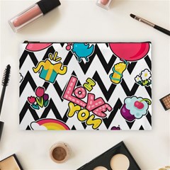 Vector Romantic Love Seamless Pattern Cosmetic Bag (large) by Apen