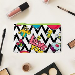 Vector Romantic Love Seamless Pattern Cosmetic Bag (xs) by Apen