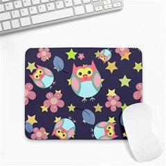 Owl Stars Pattern Background Small Mousepad by Apen