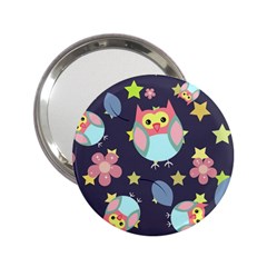 Owl Stars Pattern Background 2 25  Handbag Mirrors by Apen