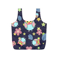 Owl Stars Pattern Background Full Print Recycle Bag (s) by Apen