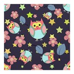 Owl Stars Pattern Background Banner and Sign 3  x 3  Front