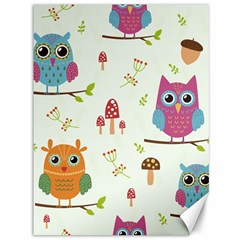 Forest Seamless Pattern With Cute Owls Canvas 36  X 48  by Apen