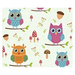 Forest Seamless Pattern With Cute Owls Two Sides Premium Plush Fleece Blanket (Small) 50 x40  Blanket Front