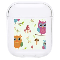 Forest Seamless Pattern With Cute Owls Hard Pc Airpods 1/2 Case by Apen