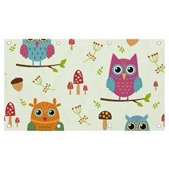 Forest Seamless Pattern With Cute Owls Banner And Sign 7  X 4  by Apen