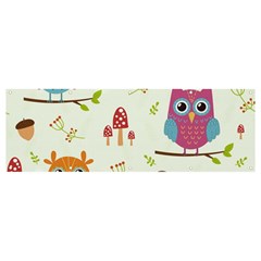 Forest Seamless Pattern With Cute Owls Banner And Sign 12  X 4  by Apen