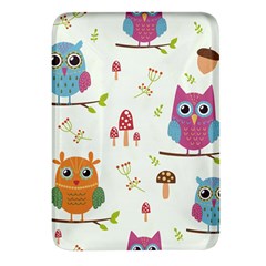 Forest Seamless Pattern With Cute Owls Rectangular Glass Fridge Magnet (4 Pack) by Apen