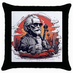 Ai Generator T Hirt Design Throw Pillow Case (black) by Shahriya