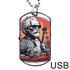 Ai Generator T Hirt Design Dog Tag Usb Flash (one Side) by Shahriya